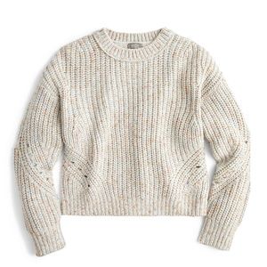 ✨NWT✨ J. CREW Point Sur Chunky Ribbed Crewneck Sweater in Heather Sky Sz XS